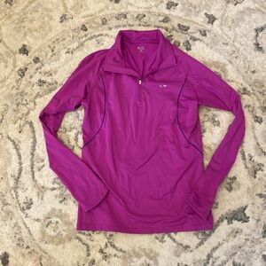 Champion Magenta Pink Size Medium Long Sleeve Quarter Zip